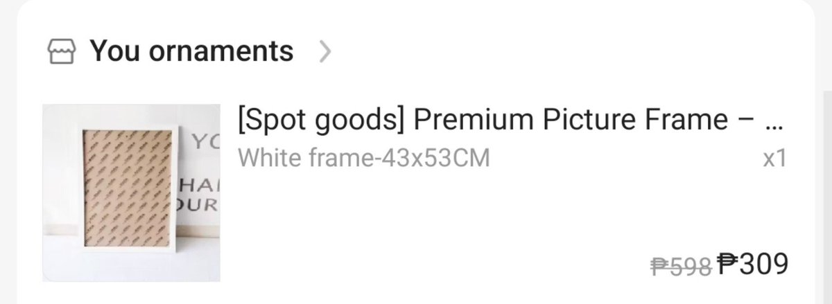 cozyywibi's tweet photo. @angel_fields06 @itswilbertross Helloooo po! 43*53cm po yung size ng frame, medyo malaki pa po siya kaya nag lagay na lang din po ng white bond paper sa loob. 

Here po yung link nung frame: 
https://t.co/hIcvnByKCm https://t.co/qbeAVwHdvy