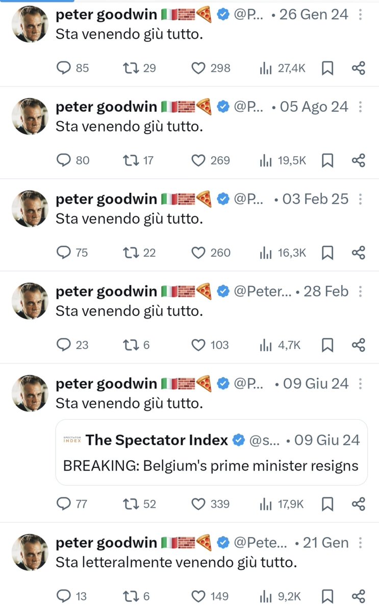 diego_bellin's tweet photo. @Peter_Italy Un euro per per ogni volta che non è successo nulla e mi potrei permettere un pieno di diesel al servito in autostrada https://t.co/9QcaCF9c9v