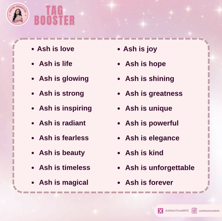 TeamTrendsOfAsh's tweet photo. Tag booster two

ASHTINE BOTEJYU MALLSHOW
ASHTINE BOTEJYU MALLSHOW https://t.co/RzcuqHTquq