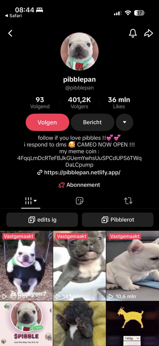 WhodatJoey's tweet photo. Pibblepan @pibblepanpan is officially backing $PIBBLE
There have been many tokens related to the dog meme before but never with official backing.

This time its different. Publicly listing his official coin across all his socials🔥🔥

4FqqLmDcRTeFBJkGUemYwhsUuSPCdUPS6TWqDaLCpump https://t.co/x9quKIMHS4