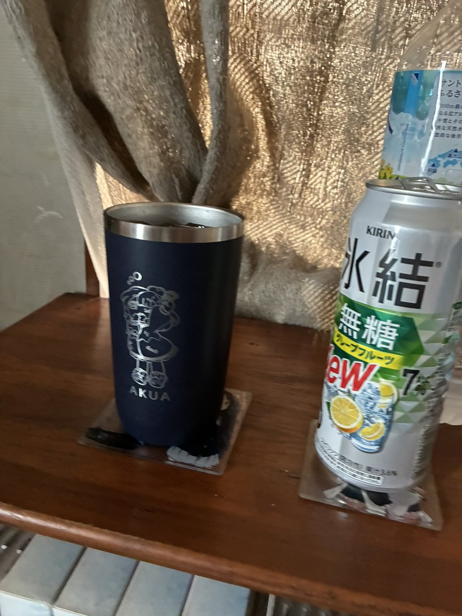 avek2157udo's tweet photo. 届いたあくあさんタンブラーなんやかんや大活躍っすw https://t.co/bcVjvg9yaq