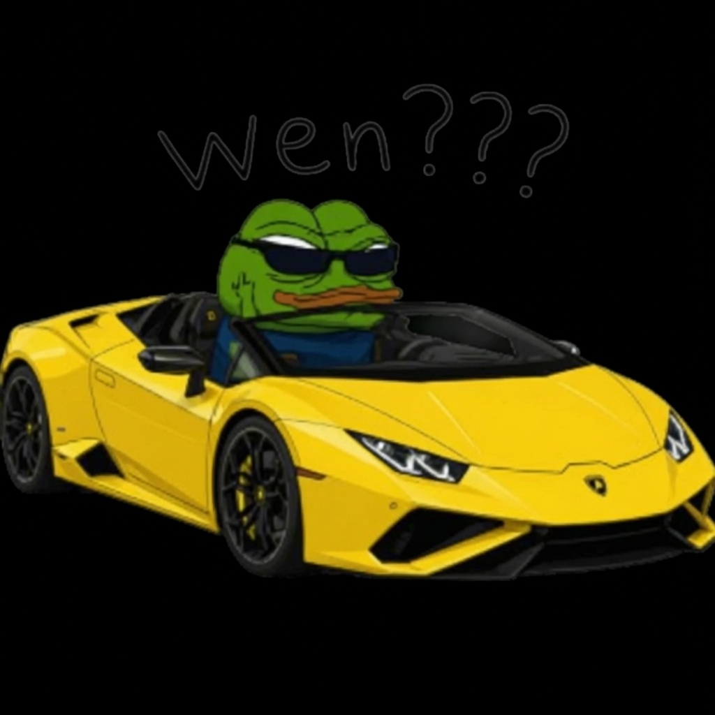 sandydevsol's tweet photo. Wen Lambo?" is literally one of the most iconic phrases in crypto history.  

https://t.co/pcFWsfajd4 

It's been a staple of crypto culture since the earliest Bitcoin and altcoin cycles, survived every bull market, and is instantly recognizable to millions of traders.     

How has this not ran?