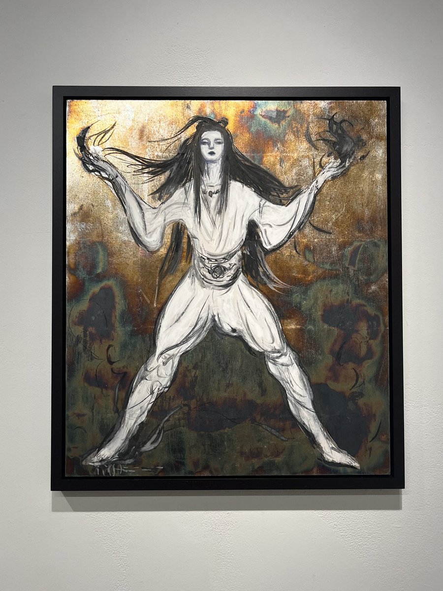 apple_2_battler's tweet photo. 天野喜孝　展示「神話」
神々しかった https://t.co/PoFfAROQ8D