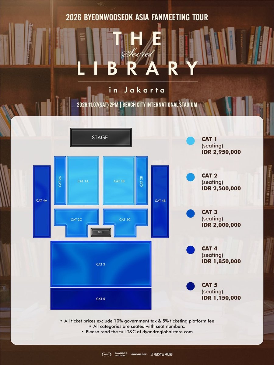 velvetqueue_id's tweet photo. OPEN JASWAR BYEONWOOSEOK FANMEETING THE LIBRARY Secret In JAKARTA

📍Beach City International Stadium - Jakarta
🗓️ Nov, 07 2026 (Sat), 14.00 WIB
🌏 Local or international fans are welcome! 
💵 Fee Ticketing start from 200K - 350K
✅ Trusted 💯%

💭 Feel free to ask us via DM https://t.co/twcAwp25Fv