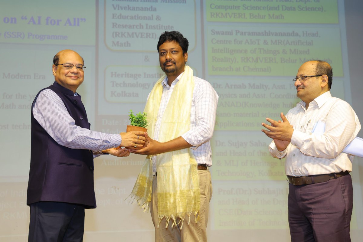iic_hitk's tweet photo. Heritage Institute of Technology, in collaboration with RKMVERI, Belur Math, successfully hosted "AI for All" under the Scientific Social Responsibility Programme on 27 March 2026.

The seminar explored AI, innovation, startups, gaming, and the future of intelligent technologies. https://t.co/eVffHi1CPg