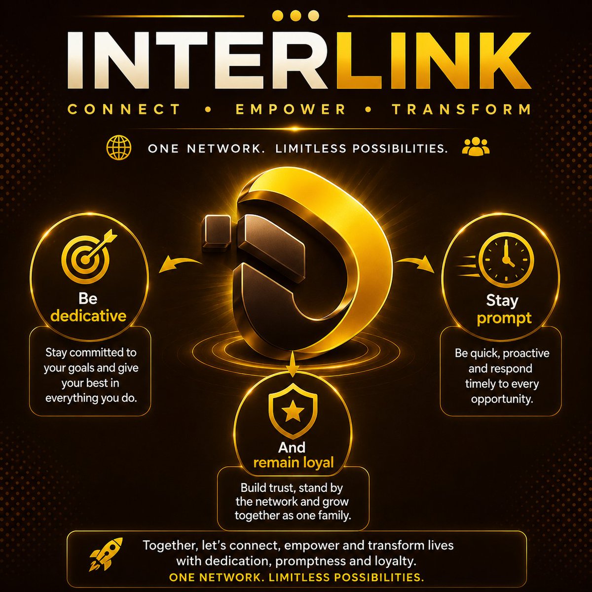 Jibusman's tweet photo. Be dedicative, Stay prompt And remain loyal. #INTERLINK #ITLG #ITL #ITLX https://t.co/WUYcWoLnWm
