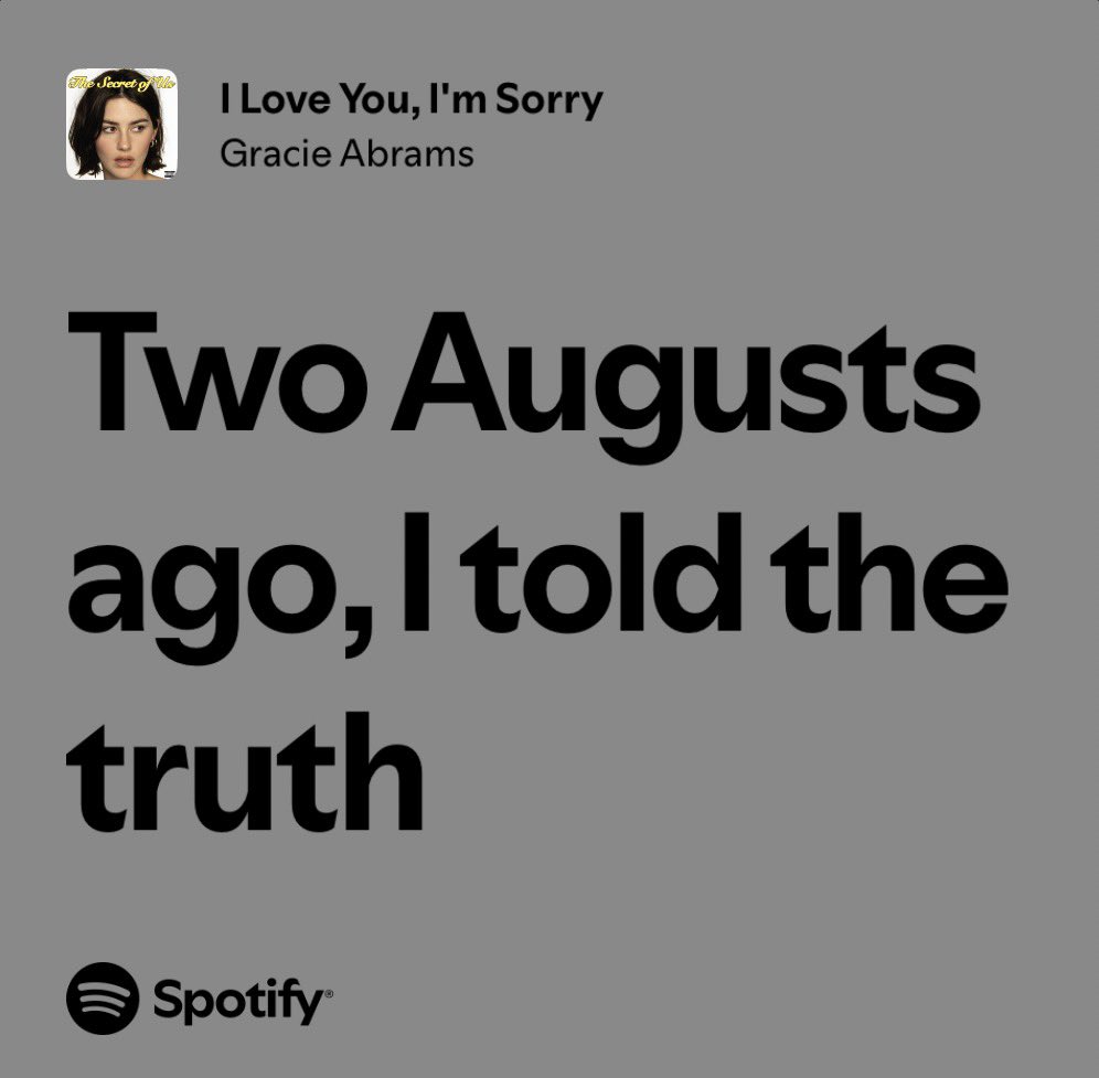 SpotifyGracie's tweet photo. 💛 https://t.co/BOOWxNPOuI