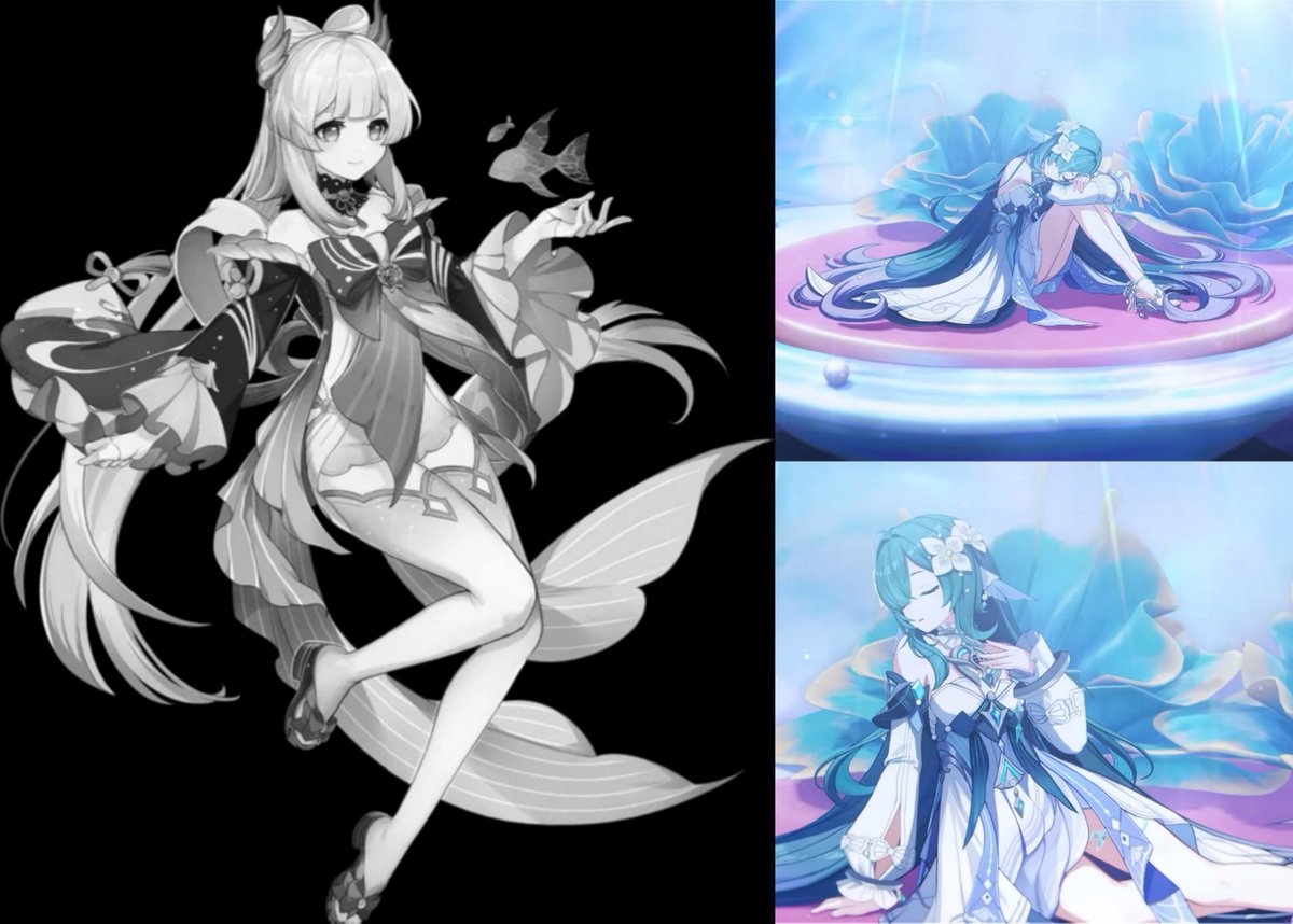teyvattabloid's tweet photo. Kokomi is officialy dead after nevuillete stole her lore, furina stole her walk on water and now vodyanista stealing her whole mermaid asthetics.

©️ u/Antique-Substance-94

#Genshinlmpact #Genshin #GenshinMemes https://t.co/CSuWhkgICy