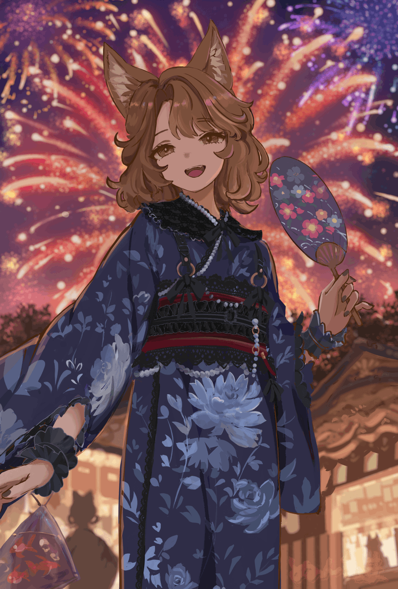 nunchao's tweet photo. 🎆#VRCイラスト #Marycia3D https://t.co/udlFAKmQJo