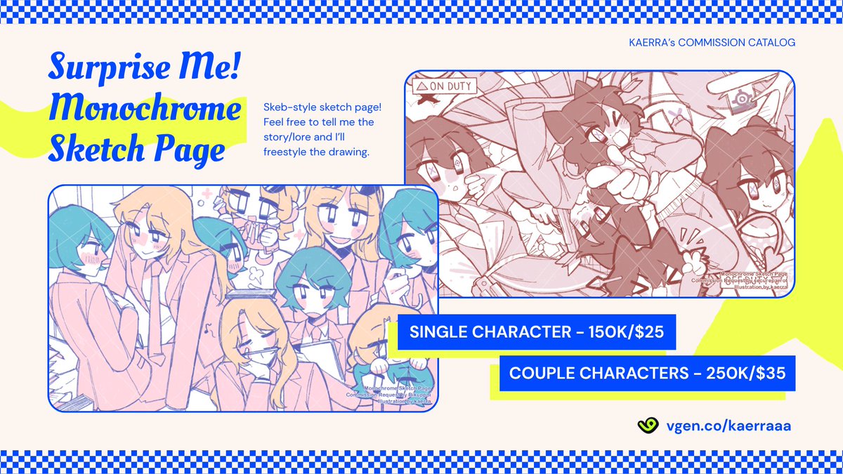 kaerraaa's tweet photo. ❤️🔁are very appreciated !

Hello! I'm open for comms for around 3-5 slots this time! contact/DM to order (please tag me under this post if this is your first time messaging me, thank you) 💌💛 https://t.co/0ksOcAocFP