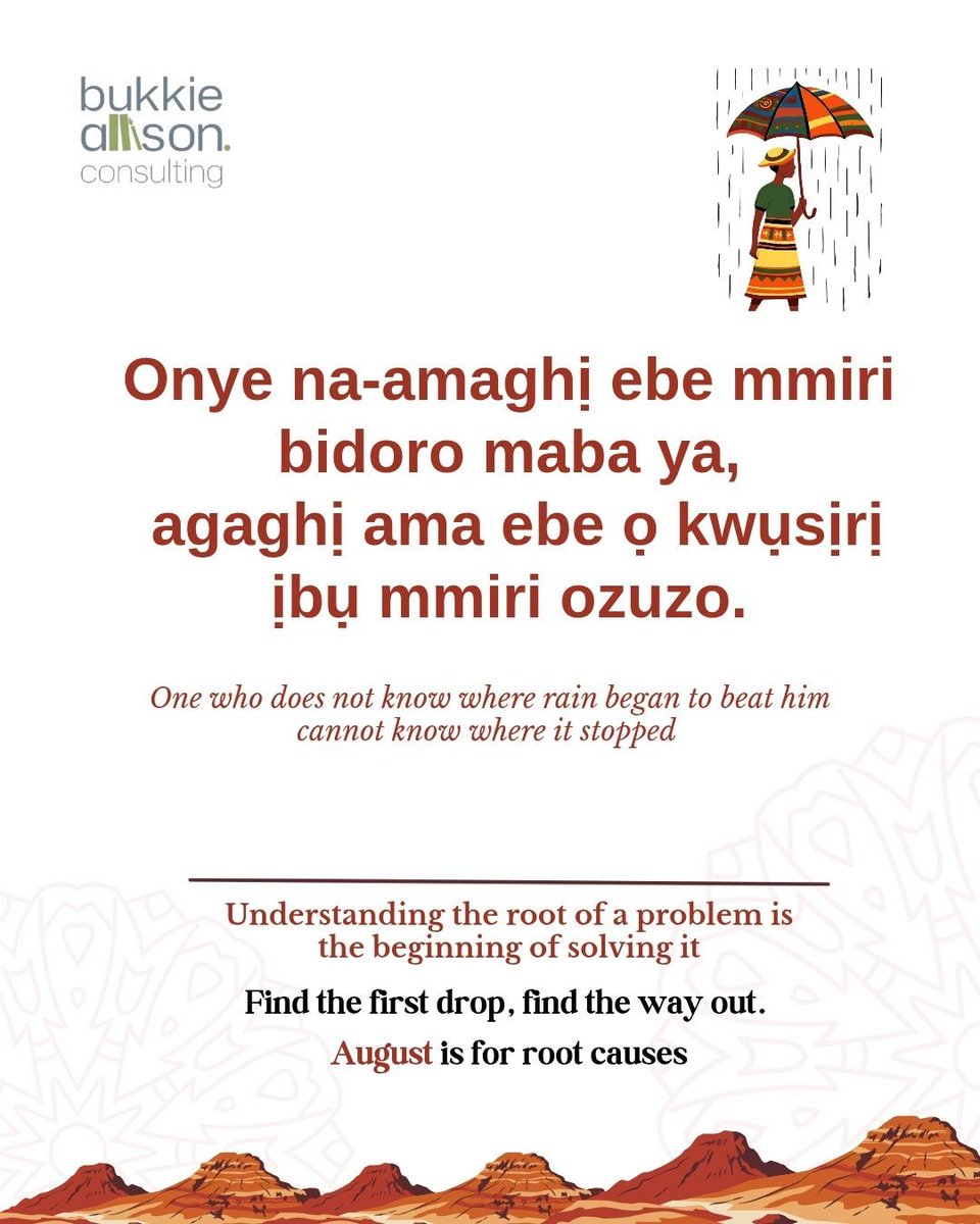 bac_hub's tweet photo. Happy New Month! 🎉
This month, we're going back to the source; because every real fix starts at the root, not the surface.
Drop a proverb from your own language in the comments; let's open August with wisdom from all our roots. 🌍
#RootCauses #AfricanProverbs #NewMonthNewGoals https://t.co/fd4M3Gy0Gl