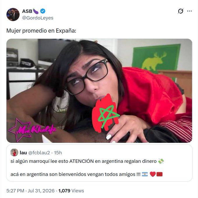 pococreible's tweet photo. El abogado del presidente de la nación sube estos posteos repugnantes y ofensivos con las mujeres españolas. Culpa de estos personajes nefastos, con la cabeza cagada, nos tratan de racistas y violentos.
Ahora, cómo es posible que todo lo que rodea a Milei tiene olor a perverso. https://t.co/0qsYBeuxN5