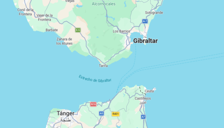 Ley_SanMartin's tweet photo. El mapa siempre explica todo. 

El estrecho de Gibraltar es la entrada/salida al atlántico y mediterráneo, ruta del comercio internacional. 
España y Marruecos tienen control sobre el tráfico. 

Y en Gibraltar están los ingleses, con sus garras piratas, al acecho. https://t.co/8qu3AOIEGe