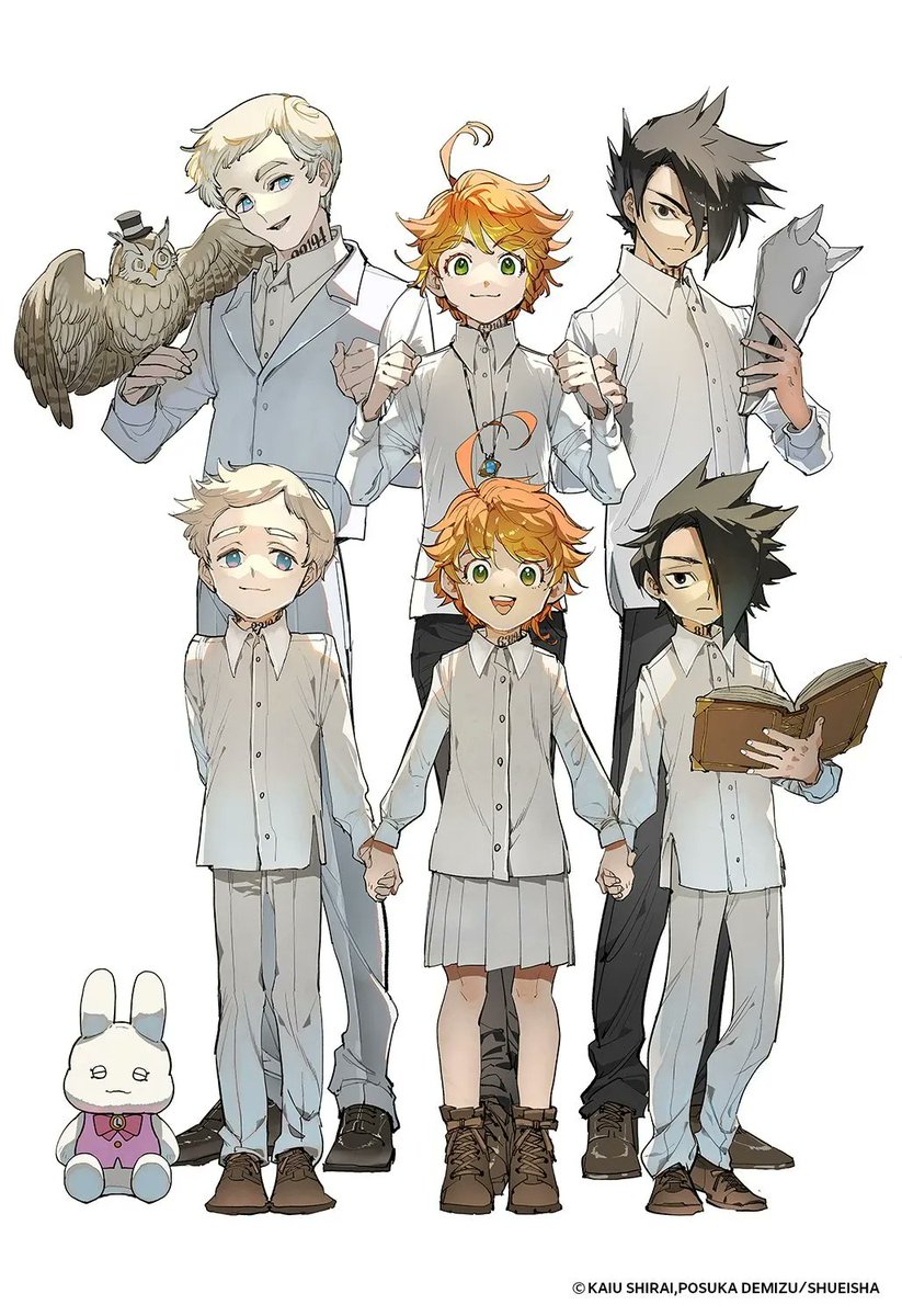 muramasacast's tweet photo. The Promised Neverland está completando seu 10º aniversário!

A artista do mangá, Posuka Demizu, celebrou a data com uma ilustração comemorativa. https://t.co/G24NaNdJFV