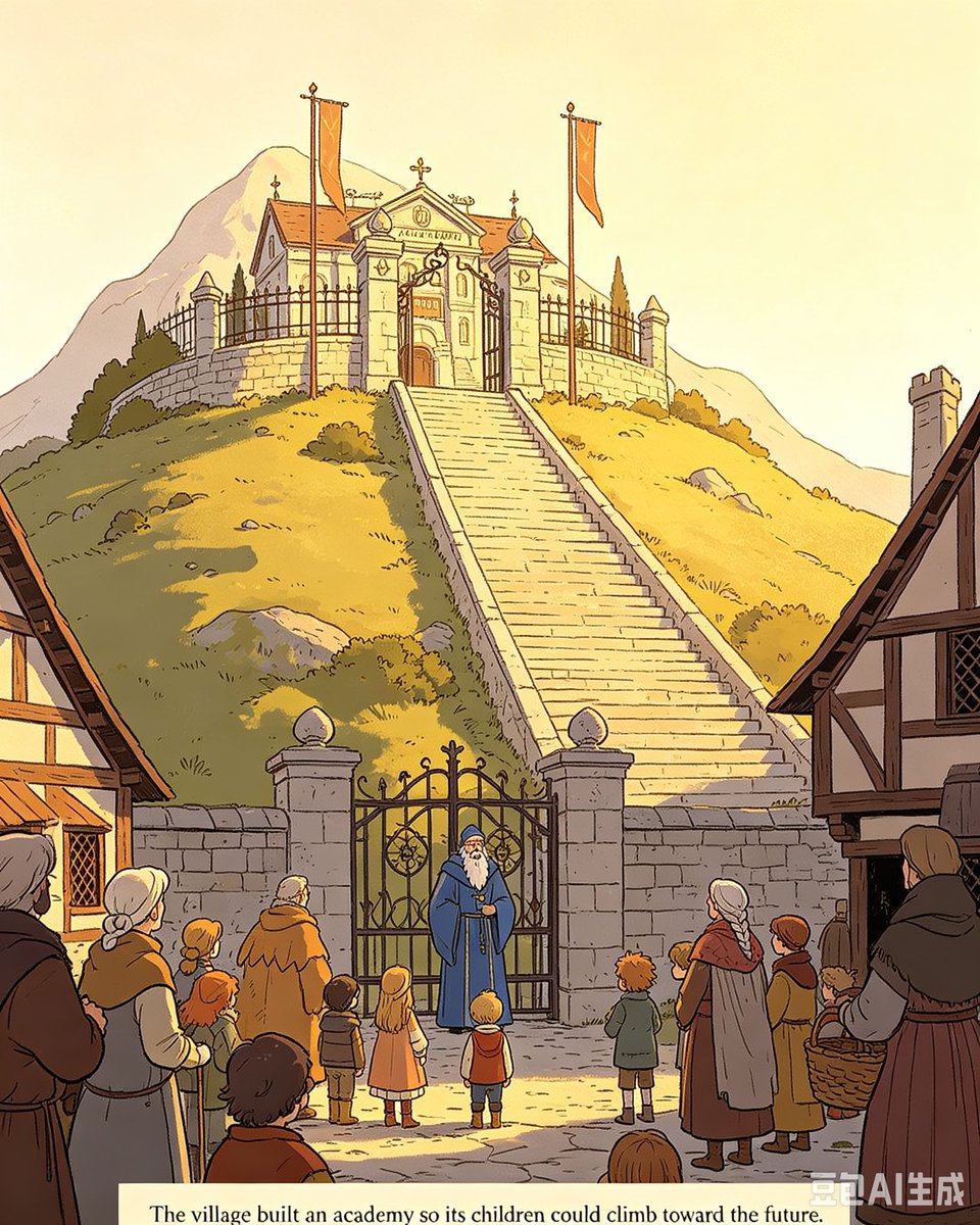 china_step's tweet photo. Fable: The Stone Ladder Academy

A village built an academy to lift its children toward the future.

Every child climbed the same stone ladder, at the same hour, in the same way.
They learned the same songs, the same stories, and the same rules.
They were rewarded for obedience https://t.co/W6LFcTs9vr