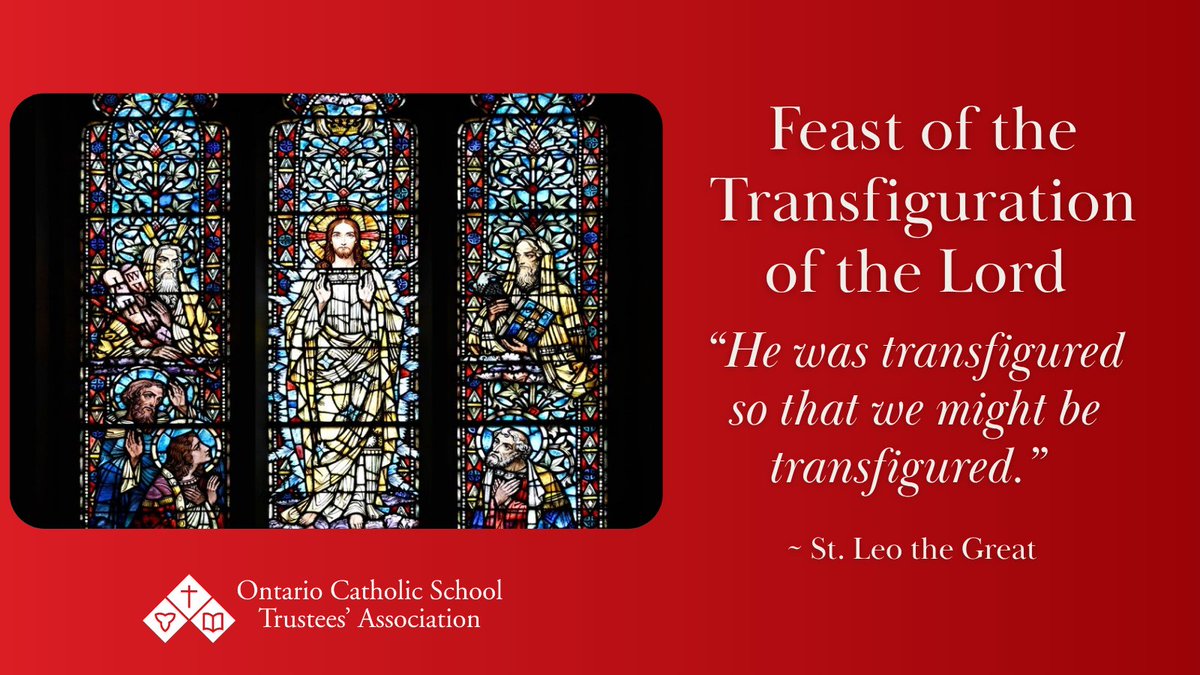 CatholicEdu's tweet photo. Feast of the Transfiguration of the Lord:

“He was transfigured so that we might be transfigured.”

~St. Leo the Great

#onted #catholiceducation https://t.co/s0ZbAPQugX