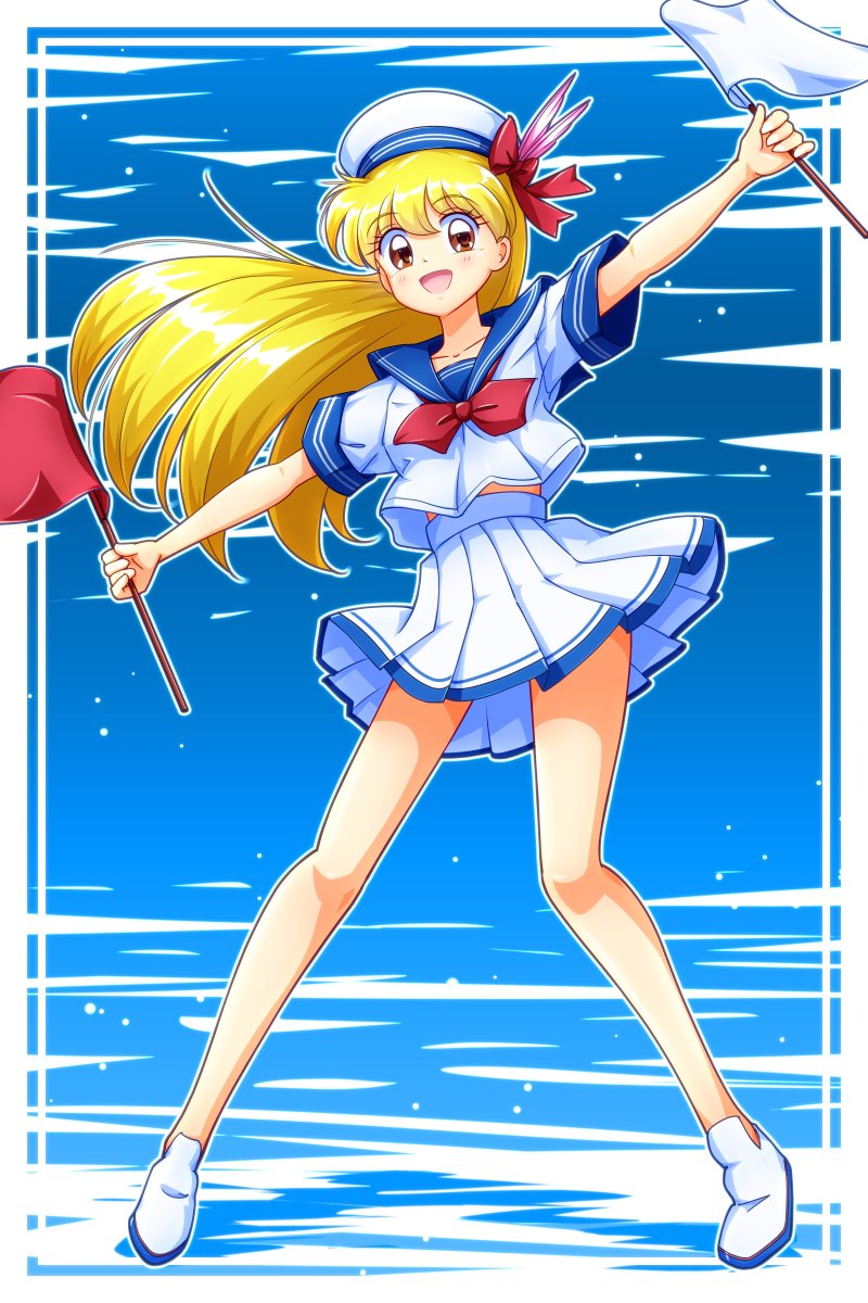 hymx_333's tweet photo. 今日から8月！マリンルックのマジカルプリンセスを今年もよろしかったら！
#赤ずきんチャチャ https://t.co/D8ySOUuIYP