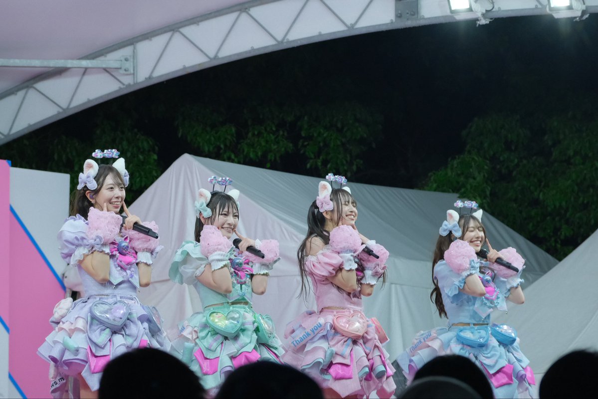 tws_staff's tweet photo. #TIF2026
『TOKYO IDOL FESTIVAL 2026 supported by にしたんクリニック』
SMILE GARDENに出演させていただきました‼︎🎀
憧れの夜のSMILE GARDEN💫
ありがとうございました‼︎🐱💚💜🩵🩷

明日もよろしくお願いします💕✨

#わーすたセトリ
M1 KIRA KIRA ホログラム
M2 わったらいふ！
M3 清濁あわせていただくにゃー
M4 遮二無二 生きる！
M5 いぬねこ。青春真っ盛り

#わーすた #wasuta