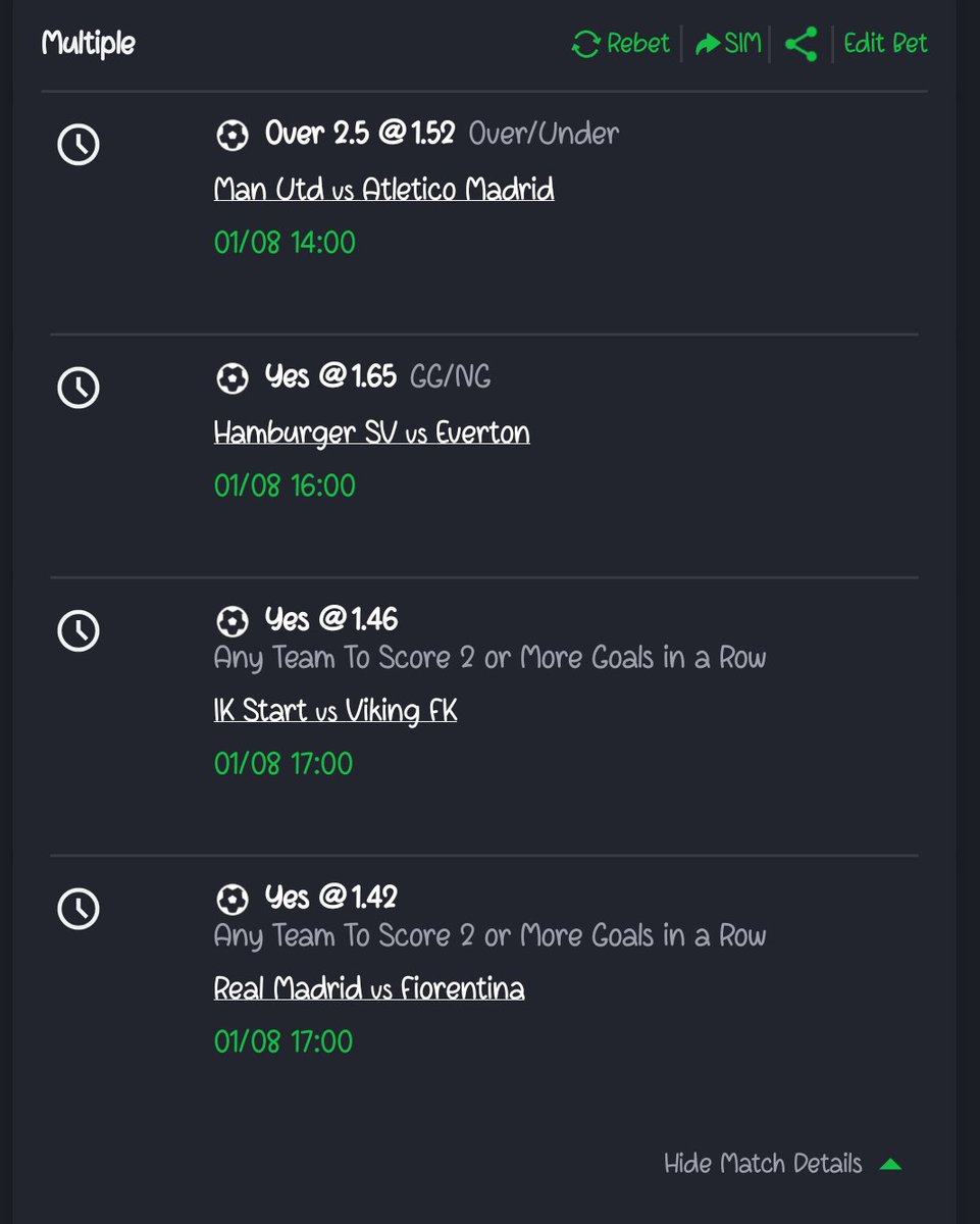 CanaAQR's tweet photo. SPORTYBET 💹💹💪

Booking code
🏆 2 odds 
▶️ RL26VF

🏆 5 odds
▶️HLCLJA

LINK 🖇️ https://t.co/CcsUnwFAeC

#TrendingNow #trending #sportyforeverybody #Sportybetcode https://t.co/2Q4LNGVzh1