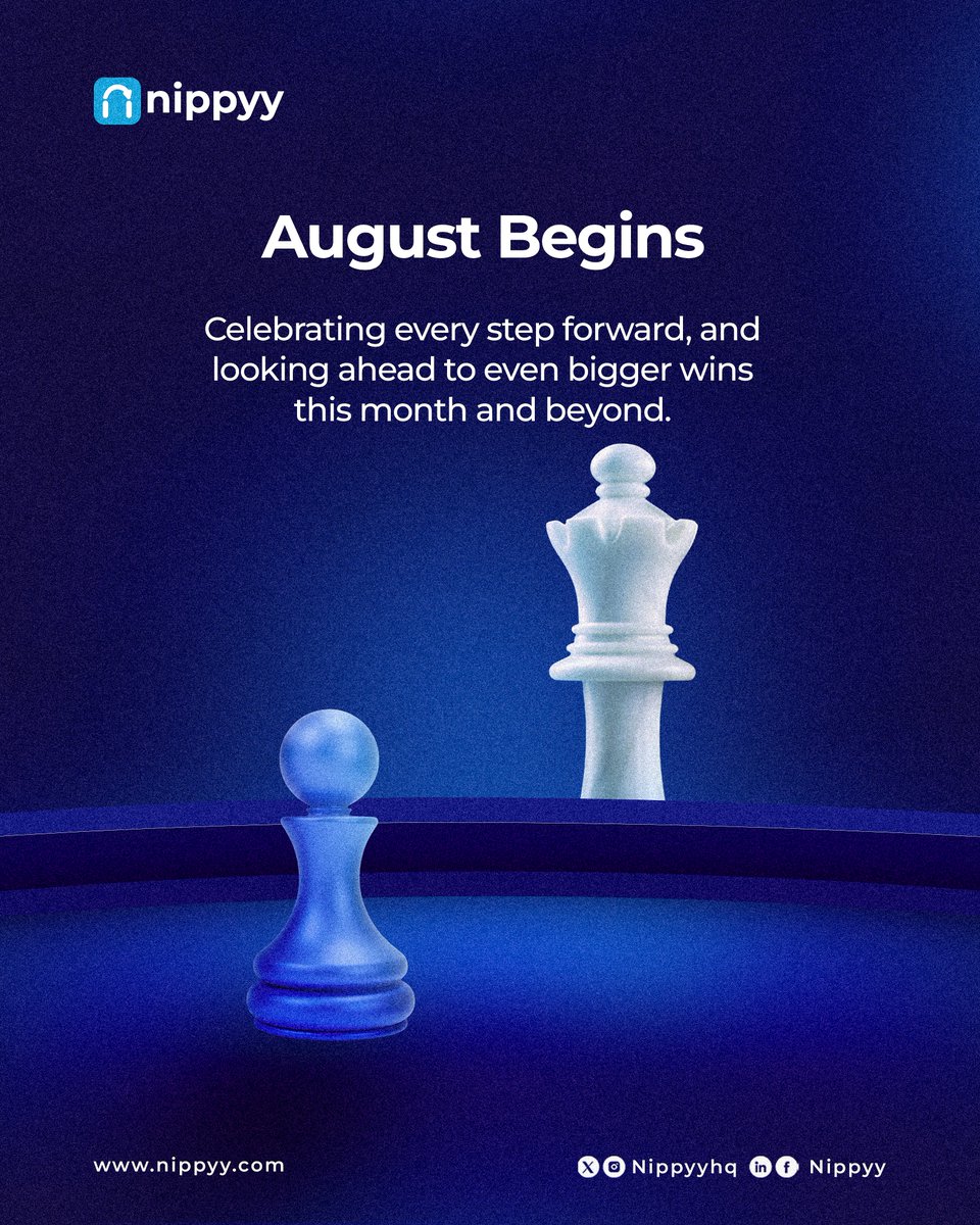 nippyyhq's tweet photo. A new month, a fresh start.

What's one financial win you're chasing this August? 

Consistency has a way of paying off.

#Nippyy #Newmonth https://t.co/z0sdQJxWca