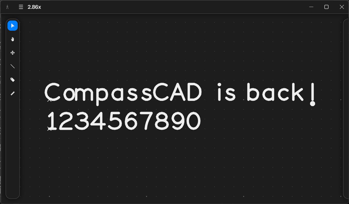 CompassCAD's tweet photo. We think it's good to share you CompassCAD NEXT's progress. Here's what's coming:
- True stroke fonts are implemented (thanks to a library called Derakuma)
- Overall performance improvements &amp; antichokes

Check to see more!
https://t.co/jQVnfBQNMW

#CompassCAD #CAD https://t.co/80EY6xFIZQ