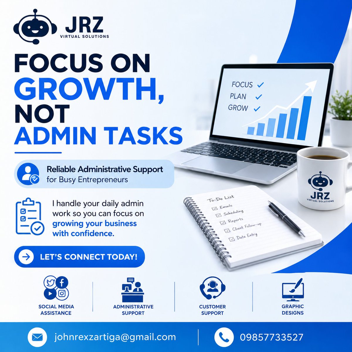 ZartigaRex's tweet photo. Running a business is easier when someone handles the behind-the-scenes tasks. Let me organize your workload while you focus on scaling. Message me today!

📩 johnrexzartiga@gmail.com
📲 09857733527

#VirtualAssistant 
#AdminSupport 
#BusinessGrowth 
#Entrepreneur 
#Productivity https://t.co/jXuNMNWeQz