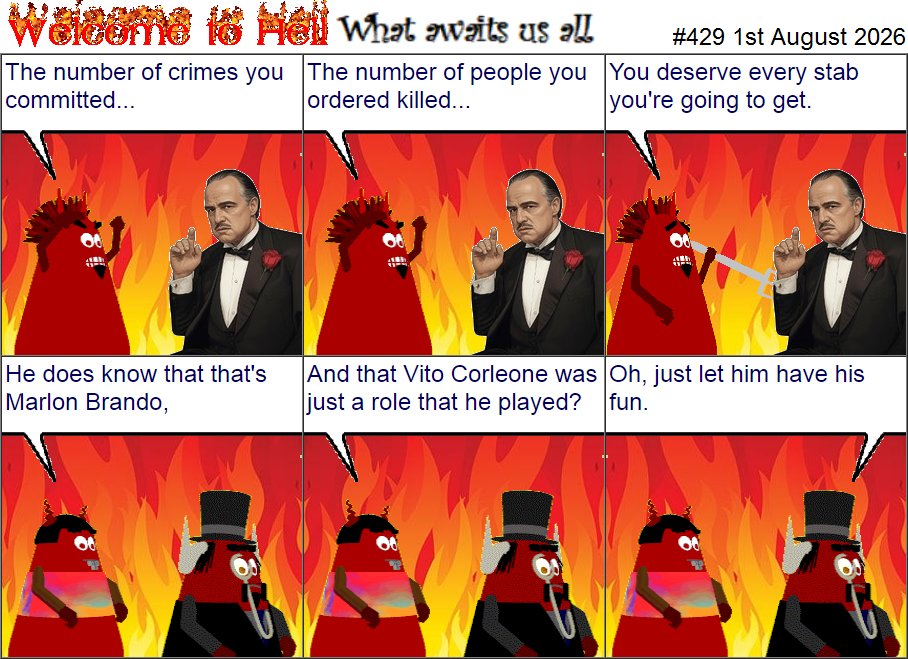 WelcomeH26959's tweet photo. Totally taken in. #WelcomeToHell #joke #cartoonstrip https://t.co/Xf7Ib83slg