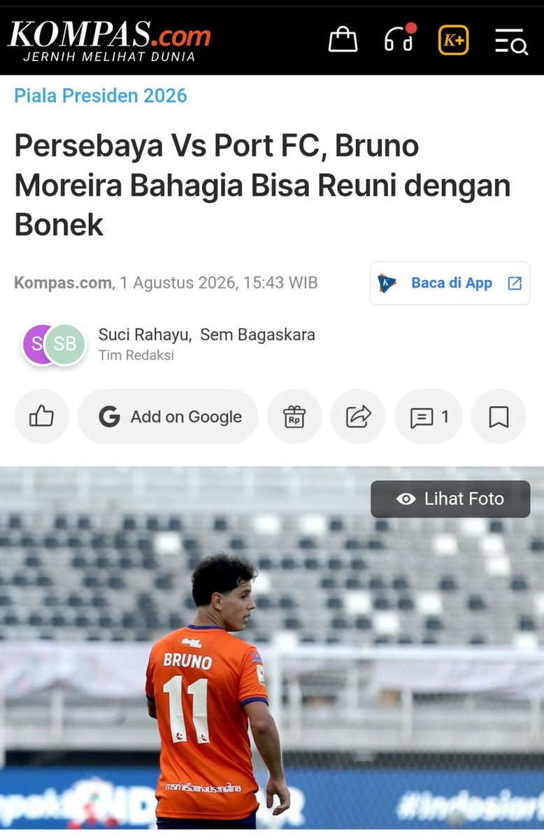 lonelyngla's tweet photo. penasaran sama atmosfer di stadion nanti, apalagi ada momen reuni bruno moreira sama bonek. semoga Persebaya vs Port FC penuh respek dan seru. #LagaPamungkasGrupB https://t.co/PPjhSRcnCP