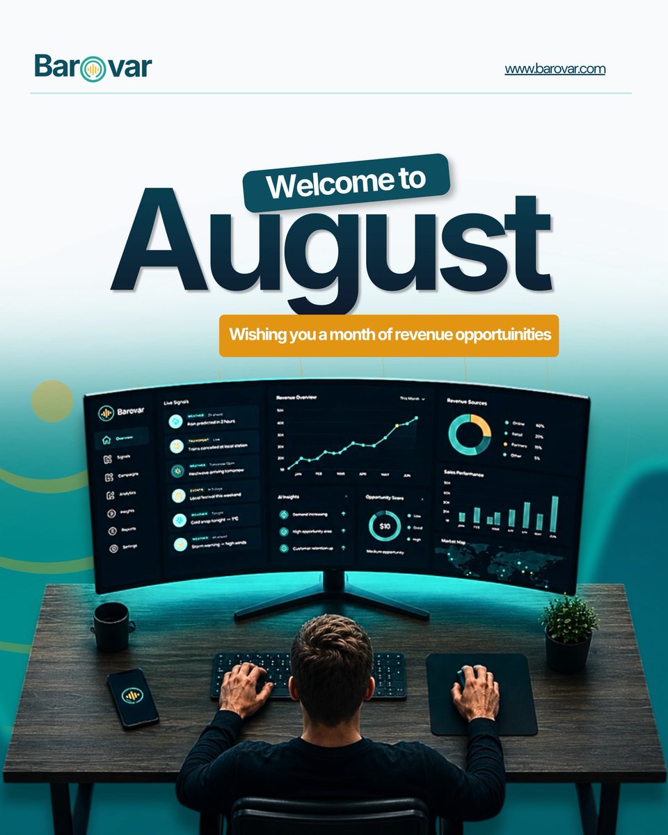 barovarhq's tweet photo. Welcome To August 

Stay in-touch and learn more about Barovar ⤵️
🔗https://t.co/yi9xNx9Sxz 

#uksmallbusinesses #revenueintelligence #aiinovation #barovar https://t.co/IRRMR8qggb