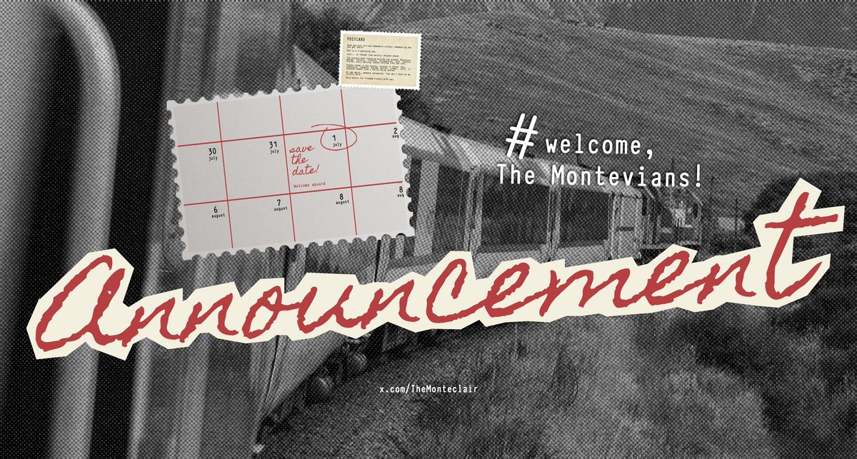 TheMonteclair's tweet photo. ㅤ

⠀    ㅤㅤㅤㅤㅤㅤ𝐀𝐍𝐍𝐎𝐔𝐍𝐂𝐄𝐌𝐄𝐍𝐓

ㅤㅤㅤ﹙𖤝﹚ … The doors are about to open,
ㅤ ㅤㅤand   the    journey   you   have   been
ㅤㅤㅤ waiting   for   is   finally  within  reach.
ㅤㅤ ㅤTo our chosen The Montevians, your
ㅤㅤ ㅤseat awaits.  ——  Welcome aboard.

ㅤ https://t.co/Lp8Du5Tdv7