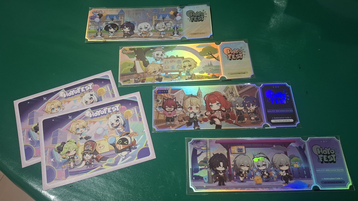 arcruixe's tweet photo. First HoYoFEST ever. I am quite happy with the merch I got. 😃 (1/2)

#HoYoFEST2026
#GenshinImpact
#HonkaiStarRail
#HoYoFESTHSR
#HoYoFESTZZZ
#zzzero https://t.co/9Wv42hvZiU