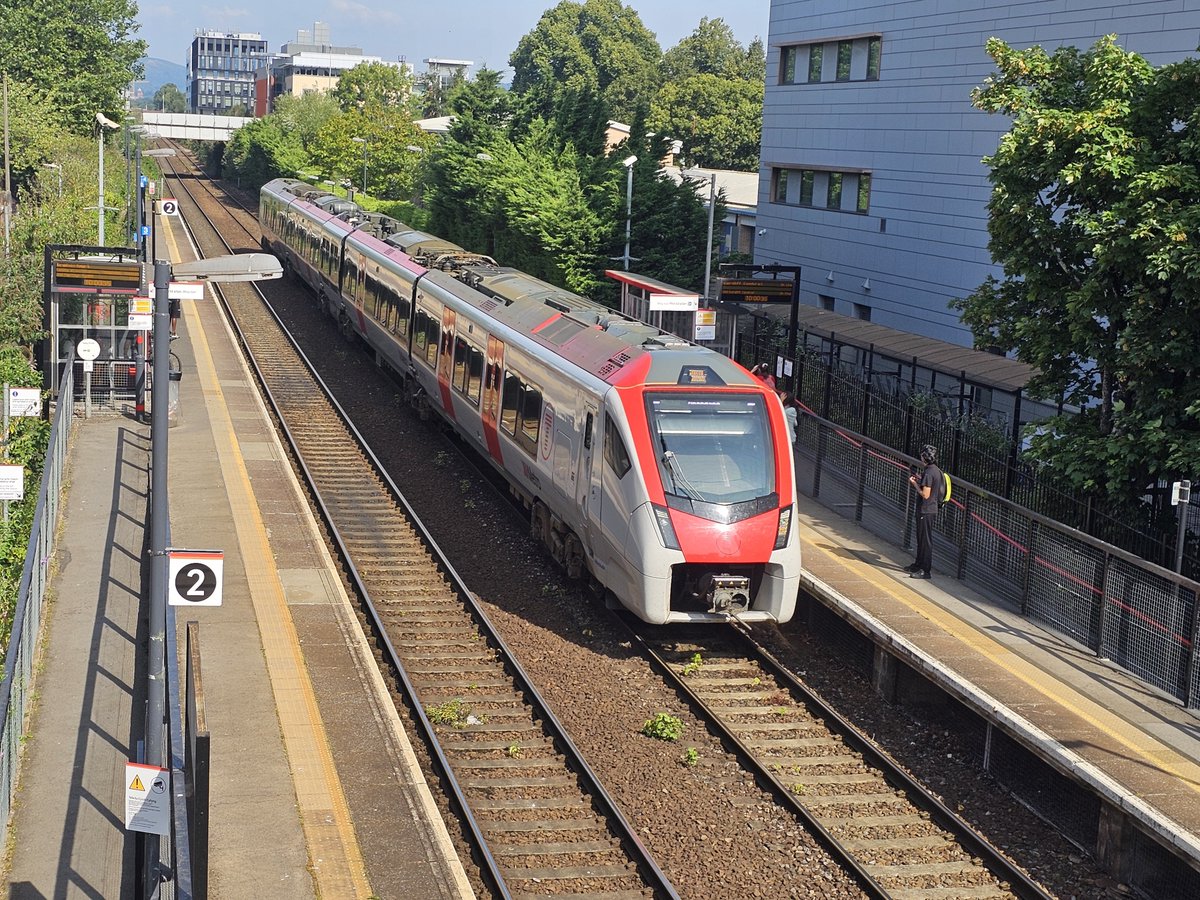 Harrod15S's tweet photo. First time seeing & riding #TfW new #class756, managed to bag 20 out of the 24 at Cathays and #CardiffCentral in just 5hrs #trains https://t.co/baorZoVfvi