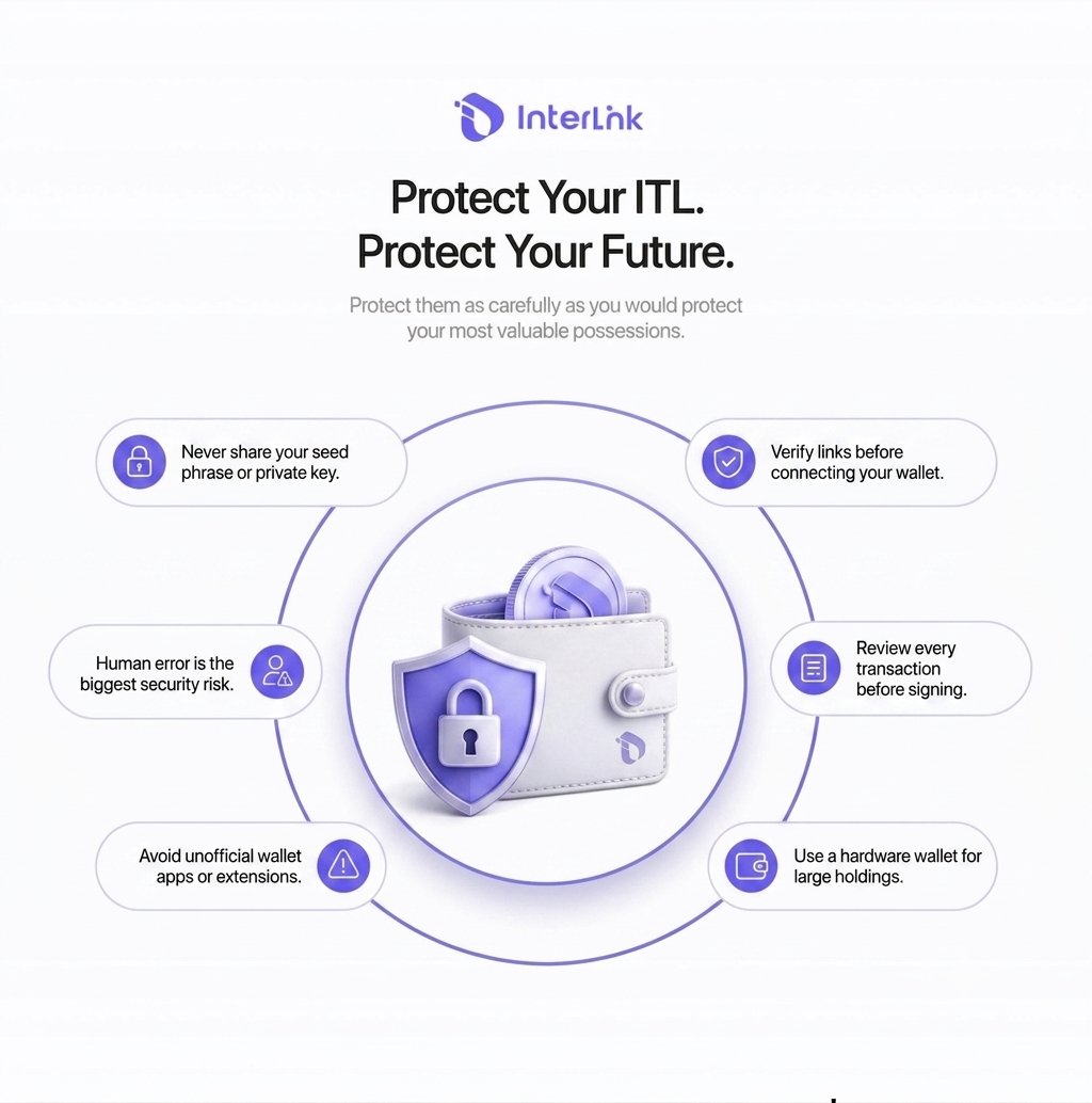 Waarima's tweet photo. 🔐 Protect Your $ITL. Protect Your Future. 🛡️
Web3 security starts with you! 🔑
✅ Never share seed phrases
✅ Verify links &amp; apps
✅ Check before signing
✅ Use hardware wallets
Stay safe out there! 🌐✨
#INTERLINK #ITLG #ITL https://t.co/H4AFgLwKoA