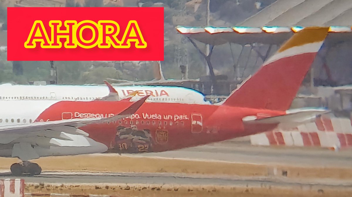 aereonoticia's tweet photo. El Airbus A350-900 de Iberia con la librea de la selección española (EC-MYX) luce desde hoy una nueva estrella en su escudo, en conmemoración de la conquista del Mundial 2026 por parte de España. https://t.co/4rBh0tvho9