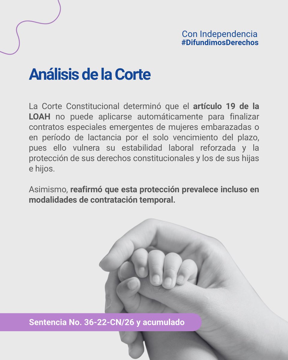 CedecEcuador's tweet photo. 🤱🏽 La lactancia materna es un derecho que debe ser protegido y promovido por el Estado, la sociedad y la familia, garantizando condiciones adecuadas para su ejercicio. 

La @CorteConstEcu ha fortalecido la protección de los derechos de las mujeres embarazadas y en período de lactancia, especialmente en el ámbito laboral.