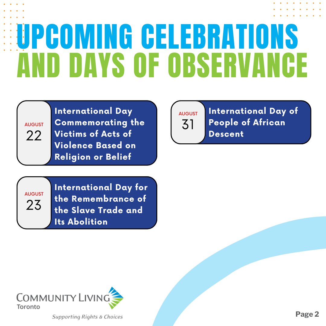 CLToronto's tweet photo. ☀️August is here, and that means we've got you covered with a list of celebrations and days of observance for this month. Don't forget to add them to your calendar. 📅 https://t.co/81YMo6Xkjz