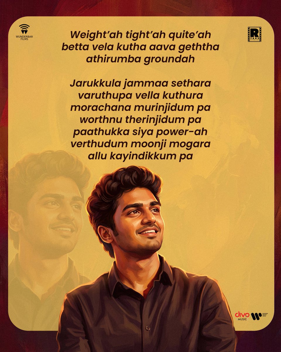 wunderbarfilms's tweet photo. The lyrics sheet is here! 🎶 

Sing along and groove to the beats of #AlaakaaLoova from #OM 🔥

Tamil: https://t.co/xZy8xWhZ9p
Telugu: https://t.co/XxWzy9MFyE
Hindi: https://t.co/4e5fnGI1Oa

A @SaiAbhyankkar Musical festival.

@dhanushkraja @mammukka @Rajkumar_KP @RTakeStudios @wunderbarfilms  @Sai_Pallavi92 @sreeleela14 @Shra2309 @azy905 @theSreyas @sandy_sashr @vishurams @Ezhil_DOP @kalaivananoffl @iamSandy_Off @kavya_sriram @kabilanchelliah @rajeevan69 @JamRokr @kuchirayar73 @WarnerMusicIN @divomusicindia @ManojMaddyMM @RIAZtheboss @parasriazahmed1 @teamaimpr
