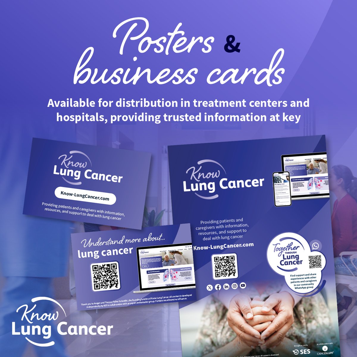 KnowLungCancer's tweet photo. 📝 Help patients discover Know Lung Cancer!  

Our posters and business cards are available to help you share trusted information and support patients at key moments. 

If you are a healthcare professional, download these resources today and make them available to your patients. 

Visit: https://t.co/KIJm4AU953 

#WorldLungCancerDay #LungCancerAwareness 

#EarlyDetectionSavesLives