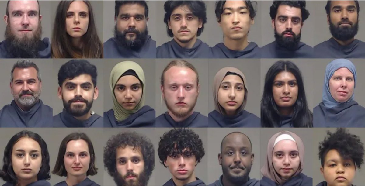 NizNellie3's tweet photo. 🚨  Do you want to see the ugly underbelly of how your money is being spent by our Department of Education?

🔍 Just so we're all on the same page, I monitor this specific group and check with the State Dept, the Visa Consular office in DC, DHS, and the university itself, once every month. 

They're all still here, still employed, still enrolled, with the exception of one student who now works for 'American Muslims for Palestine.' AMP is a national (and dangerous) Palestinian lobbying group whose co-founder was recently arrested by ICE for terror ties and visa fraud.

These mugshots are professors and students (many are here on visas) who were arrested at the pro-Palestine rally last summer on campus.   

They called for a global intifada against Jews and Israel. Some of them screeched their brains out in Arabic, chanting for the destruction of America.

One foreign professor from India (top row, 3rd) fought the cops as they attempted to disband the riot and arrest students.

Not a single one of these individuals has been fired, expelled, or lost their visa. NOT. ONE.

Allow me to repeat: these individuals were screaming their brains out for violent uprisings against America and Israel.

In 2025, the University of Texas at Dallas grabbed $113 MILLION in federal funding. They're about to get even more for 2026-2027.

@EDSecMcMahon @DHSgov