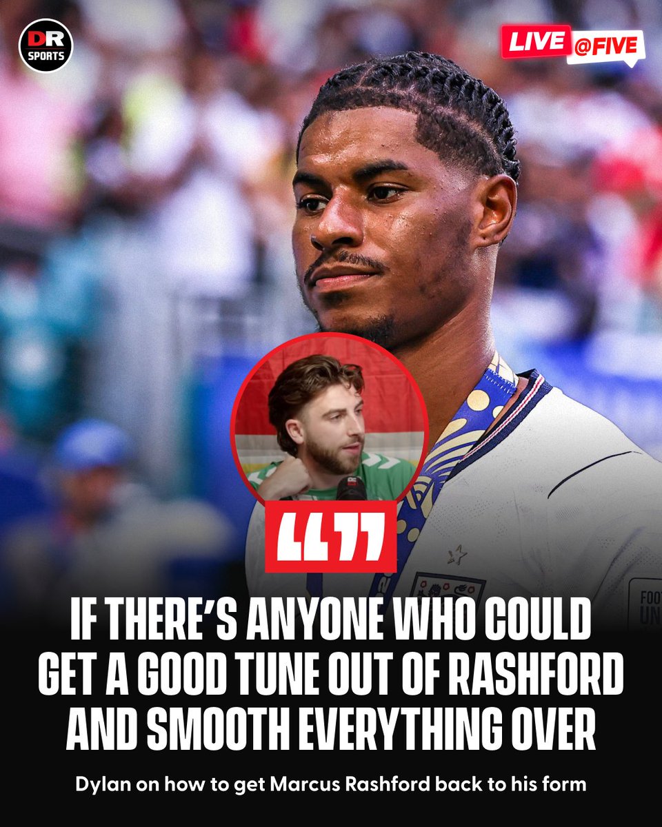 drsportsmedia's tweet photo. Could Michael Carrick be the one to bring Marcus Rashford back to his best? 👀🔴
#LiveAt5 https://t.co/MPD0TyG4qz