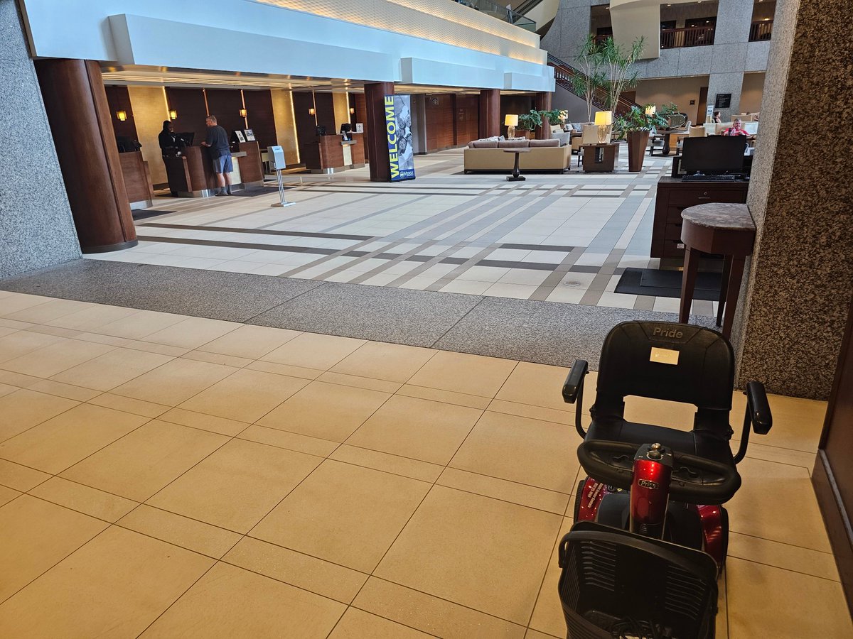 MobilityKC's tweet photo. Staying at Sheraton Kansas City Hotel at Crown Center? We deliver a clean, charged mobility scooter right to your hotel — scooter rental made the easy part of your trip. Call 913-775-1098. #KansasCity #MobilityScooterRental #RollatorRental #AccessibleTravel https://t.co/85QjS2eZt0