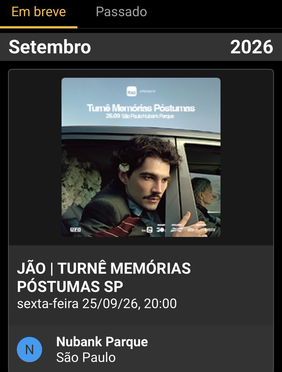 Hivenaj's tweet photo. Feliz demais que vou ir no show do jão em setembro 🥹 https://t.co/d89QgKQrzF