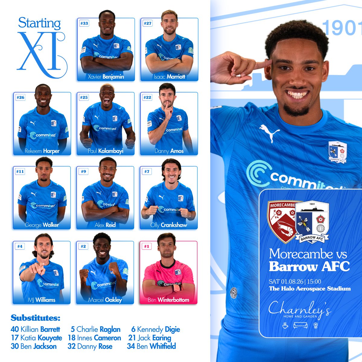 BarrowAFC's tweet photo. Team news is in 🔢

#WeAreBarrow https://t.co/6mVbiUR7p9