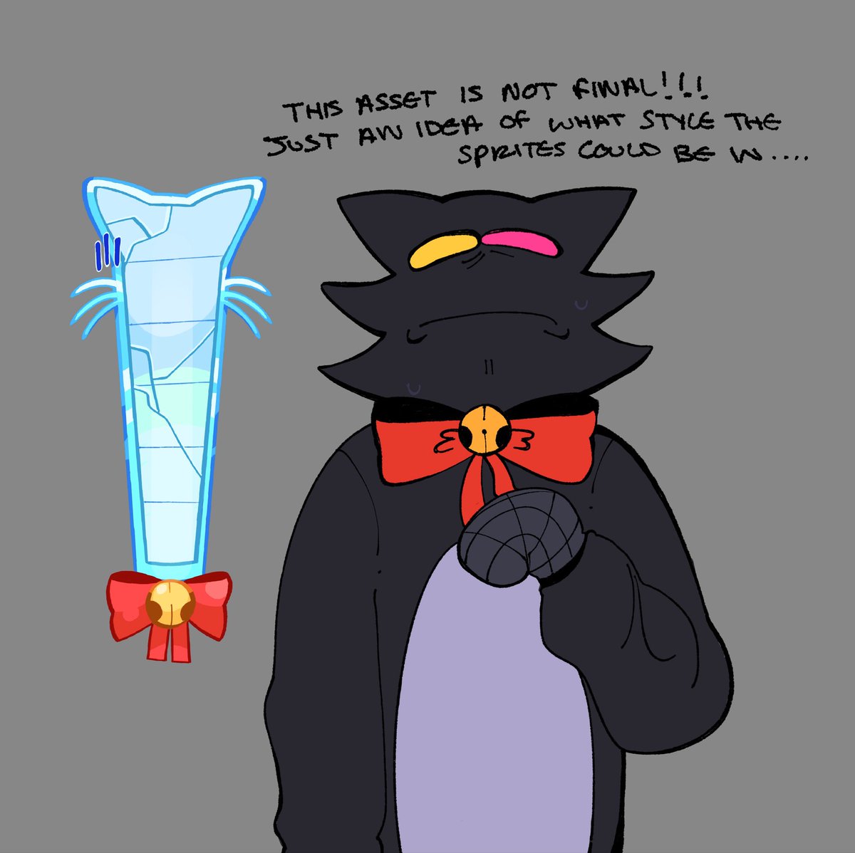 mikeisyourdate's tweet photo. (drops my folder of concept art) KYAAA!!!!!! D-don't look at that!!!!! I haven't even started drawing character sprites yet!!!! >\\\\< 

this is blue by the way . hi. theres more art in the replies too!
#miketwt https://t.co/nSIHb8OKxQ