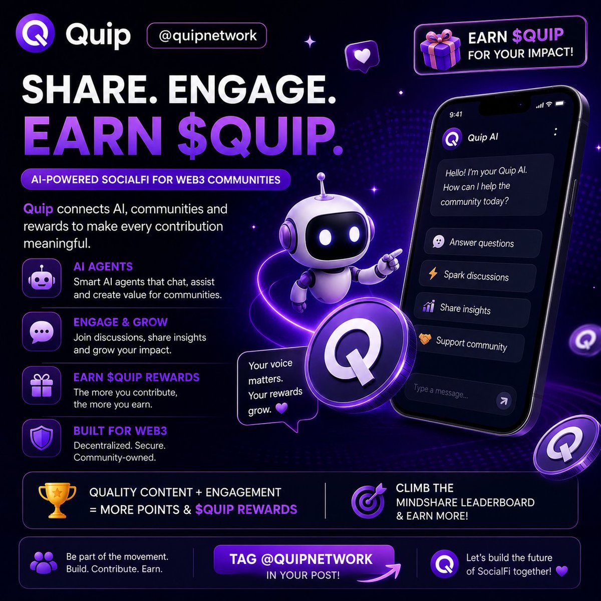 1aslamjutt's tweet photo. @quipnetwork 

Joining Link⤵️
https://t.co/OGhcCDUNZ8

Engage. Contribute. Earn $QUIP.

#Quip #Web3 #AI #SocialFi #Crypto https://t.co/bIC50uMbCN