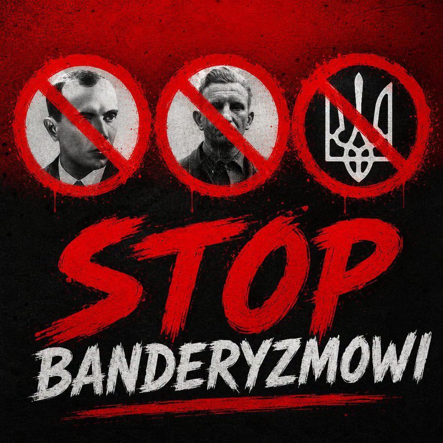 DanutaHejman's tweet photo. @0DonaldTrumpJrQ 🇵🇱No! We cannot accept into civilization savages and those who glorify the greatest criminals who committed genocide and carried out brutal ethnic cleansing in Poland during World War II – Bandera, Shukhevych, the UPA, and the OUN. Zelensky glorifies such criminals. https://t.co/5YtRgovZks