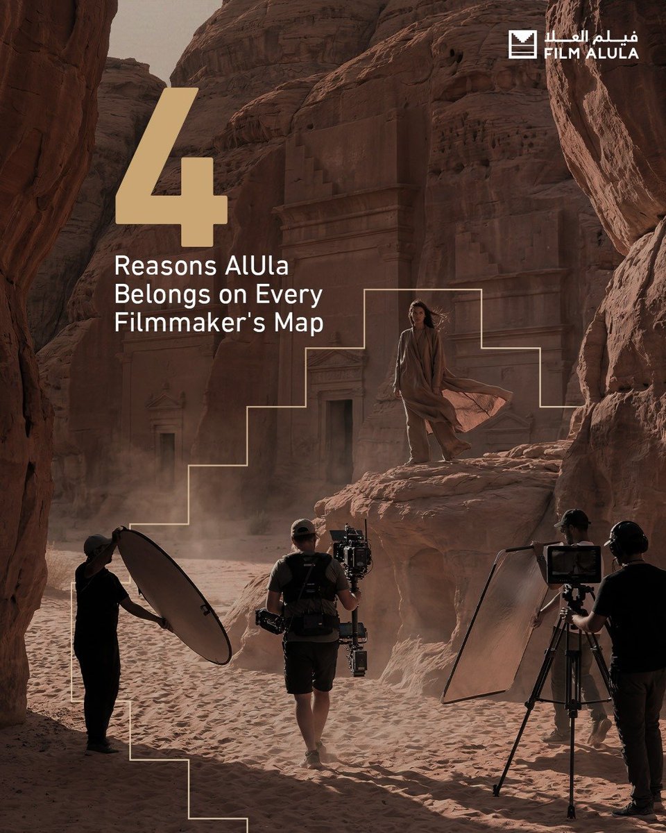 filmalula's tweet photo. A location is more than just a backdrop. It’s about finding a place that supports the entire production journey. At Film AlUla, we understand what every production requires and work closely with crews to help bring every vision to life.

#FilmAlUla #FilmSet #ProductionHouses https://t.co/eETtkto2MQ