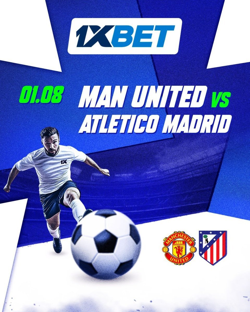 emiriatjames's tweet photo. Big friendly showdown as Man United face Atlético Madrid ⚽🔥

Sign up &amp; place a bet now on 1XBET

Use code https://t.co/em5pIl8n8U https://t.co/8Stm89yGkG