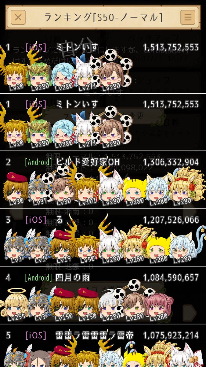 minto_isu's tweet photo. 所要時間僅か3時間半、最強神編成かも https://t.co/D7N3Rq2sub