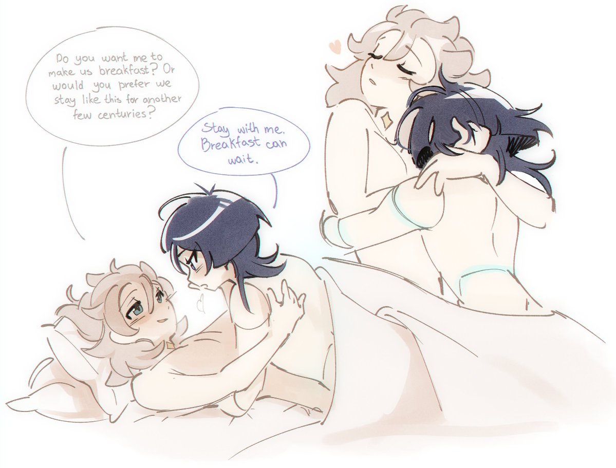 sus_pledus's tweet photo. Old beloved cozy cuddles and Scara being clingy as always 
#scarabedo https://t.co/PNdaXy3EDz